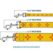 Dog Leash - New Mexico Flag Yellow/Red