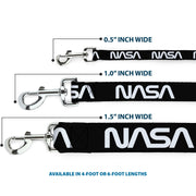Dog Leash - NASA Text Black/White
