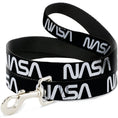 Load image into Gallery viewer, Dog Leash - NASA Text Black/White
