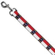 Dog Leash - North Carolina Flag Continuous Repeat
