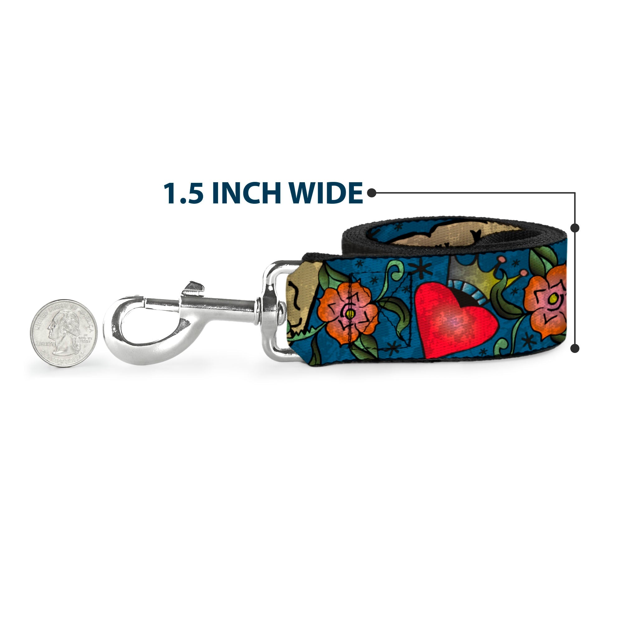 Dog Leash - Only God Can Judge Me Blue