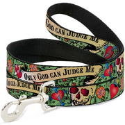 Dog Leash - Only God Can Judge Me Green