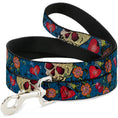 Load image into Gallery viewer, Dog Leash - Only God Can Judge Me CLOSE-UP Blue
