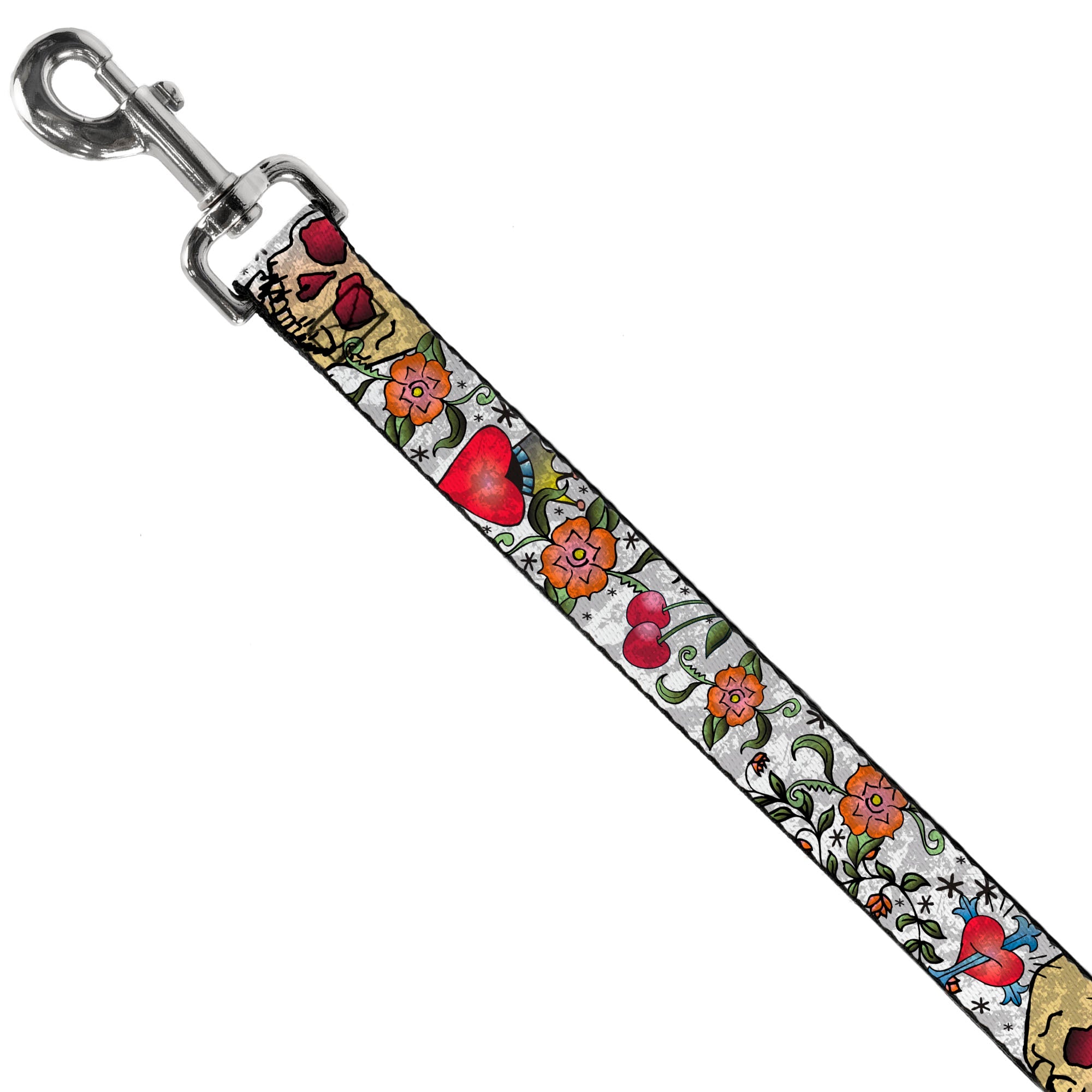 Dog Leash - Only God Can Judge Me CLOSE-UP White