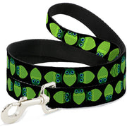 Dog Leash - Owls Spin Black/Green