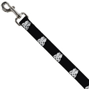 Dog Leash - Owls Black/White1