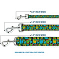 Load image into Gallery viewer, Dog Leash - Owls w/Outline Black/Multi Neon

