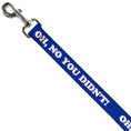 Load image into Gallery viewer, Dog Leash - OH, NO YOU DIDN'T!!! Navy/Purple/White

