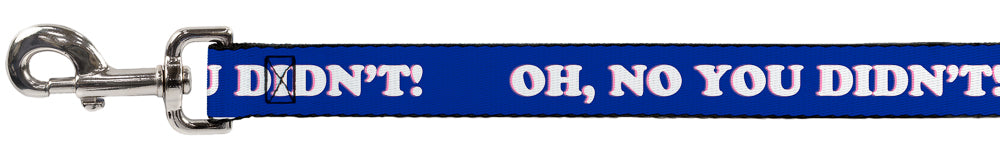 Dog Leash - OH, NO YOU DIDN'T!!! Navy/Purple/White
