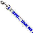 Load image into Gallery viewer, Dog Leash - OMGâ€¦GIVE ME A BREAK!!! White/Royal
