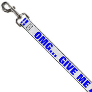 Dog Leash - OMGâ€¦GIVE ME A BREAK!!! White/Royal