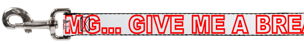 Dog Leash - OMGâ€¦GIVE ME A BREAK!!! White/Red