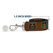 Dog Leash - Owls Brown/Pastel