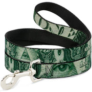 Dog Leash - One Dollar Bill Eye of Providence/Bald Eagle CLOSE-UP