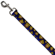 Dog Leash - Owls Scattered Black/Blue-Fade/Yellow