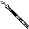 Load image into Gallery viewer, Buckle-Down Dog Leash - ONE OF US HAS NO BALLS/Balls Black/Multi Color/White
