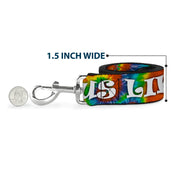 Buckle-Down Dog Leash - ONE OF US LIKES GRASS/Tie Dye Multi Color/White