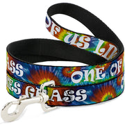 Buckle-Down Dog Leash - ONE OF US LIKES GRASS/Tie Dye Multi Color/White