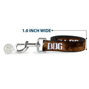 Buckle-Down Dog Leash - ONE OF US IS A DIRTY DOG/Fur Brown/White