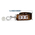 Load image into Gallery viewer, Buckle-Down Dog Leash - ONE OF US IS A DIRTY DOG/Fur Brown/White
