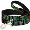 Load image into Gallery viewer, Buckle-Down Dog Leash - ONE OF US LIKES BIG STICKS/Sticks Black/Brown/Green

