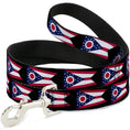 Load image into Gallery viewer, Dog Leash - Ohio Flag Repeat Black

