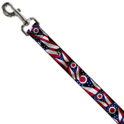 Dog Leash - Ohio Flags Stacked