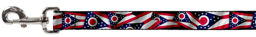 Dog Leash - Ohio Flags Stacked