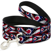 Dog Leash - Ohio Flags Stacked