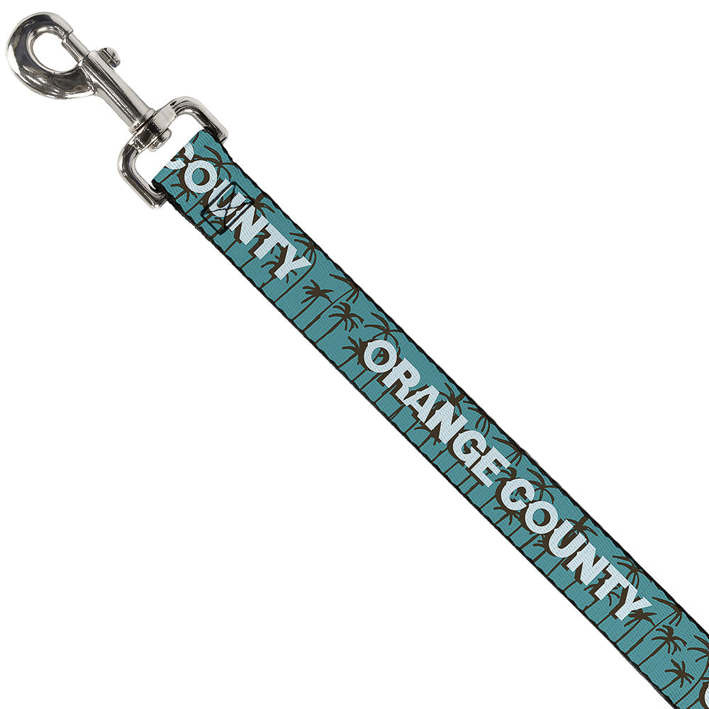 Dog Leash - ORANGE COUNTY/Palm Trees Blue/Brown/Light Blue