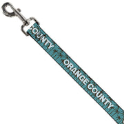 Dog Leash - ORANGE COUNTY/Palm Trees Blue/Brown/Light Blue