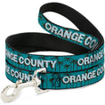 Load image into Gallery viewer, Dog Leash - ORANGE COUNTY/Palm Trees Blue/Brown/Light Blue
