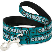 Dog Leash - ORANGE COUNTY/Palm Trees Blue/Brown/Light Blue