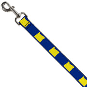Dog Leash - Oregon State Silhouette Blue/Yellow