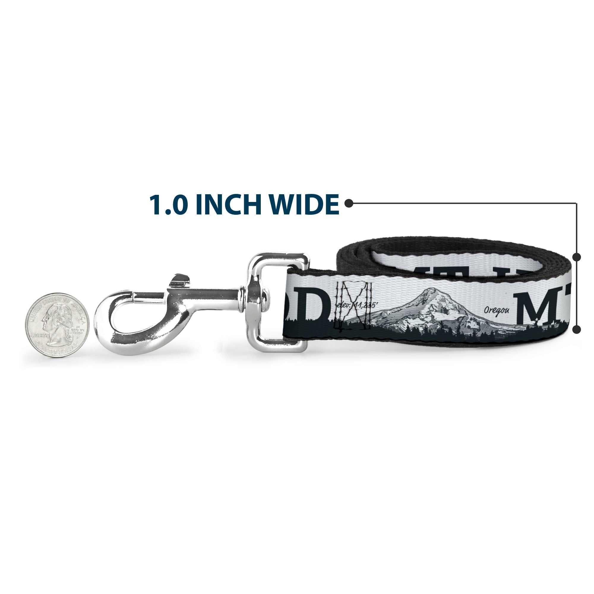Dog Leash - Oregon MT. HOOD Scenery White/Grays