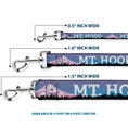 Load image into Gallery viewer, Dog Leash - Oregon MT. HOOD Scenery Blues/Purples/Black/White
