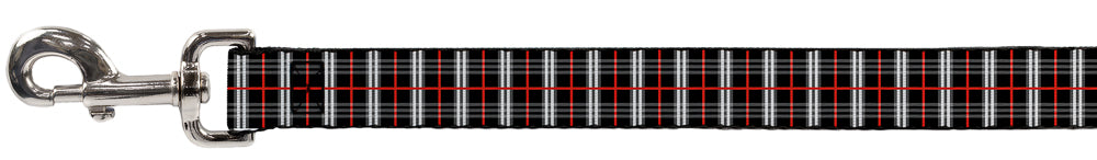 Dog Leash - Plaid Black/Red