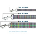 Load image into Gallery viewer, Dog Leash - Plaid Gray/Multi Neon
