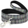Load image into Gallery viewer, Dog Leash - Plaid Gray/Multi Neon
