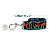 Dog Leash - Peace Black/Multi Color