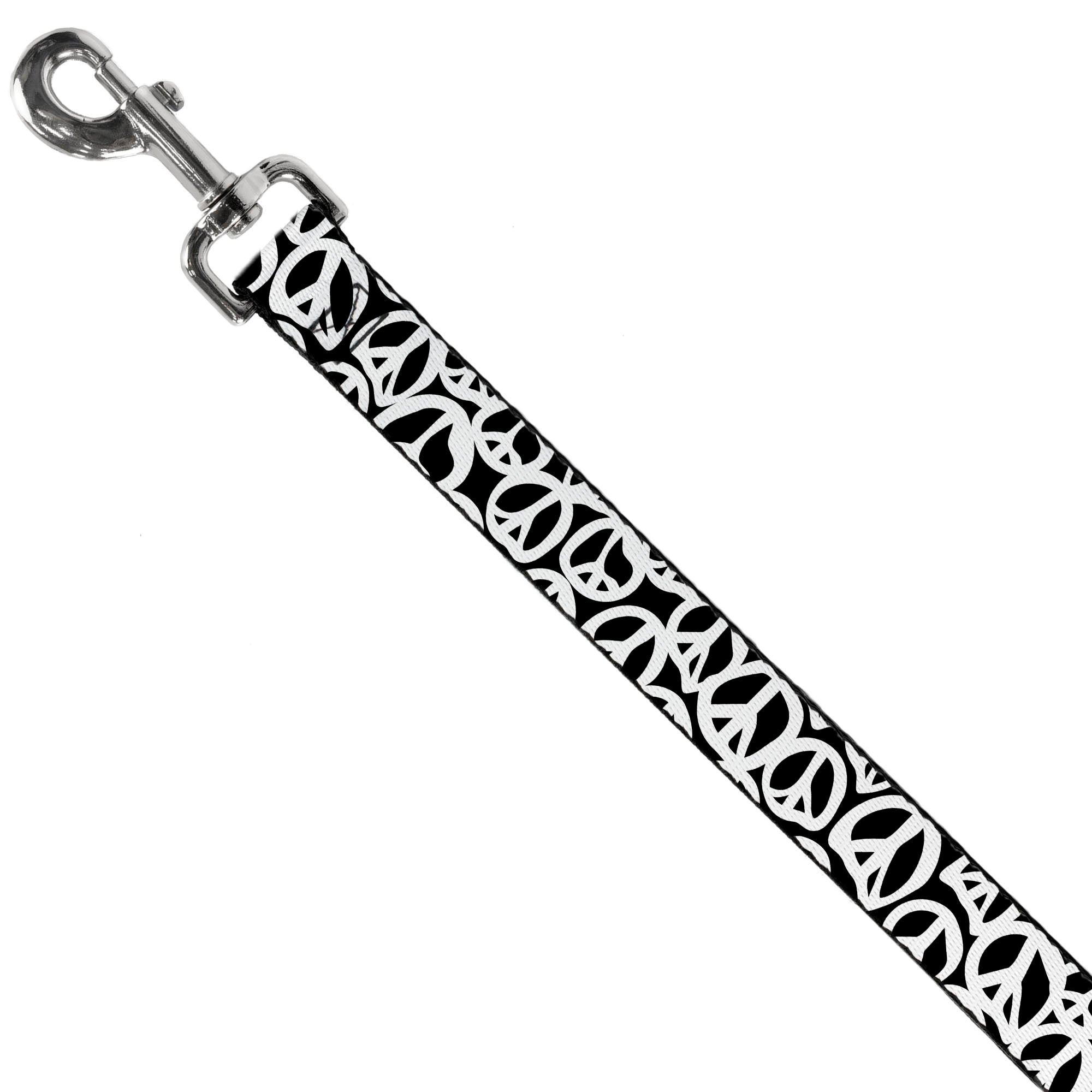 Dog Leash - Peace Black/White