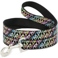 Load image into Gallery viewer, Dog Leash - Peace Black/Multi Stripes
