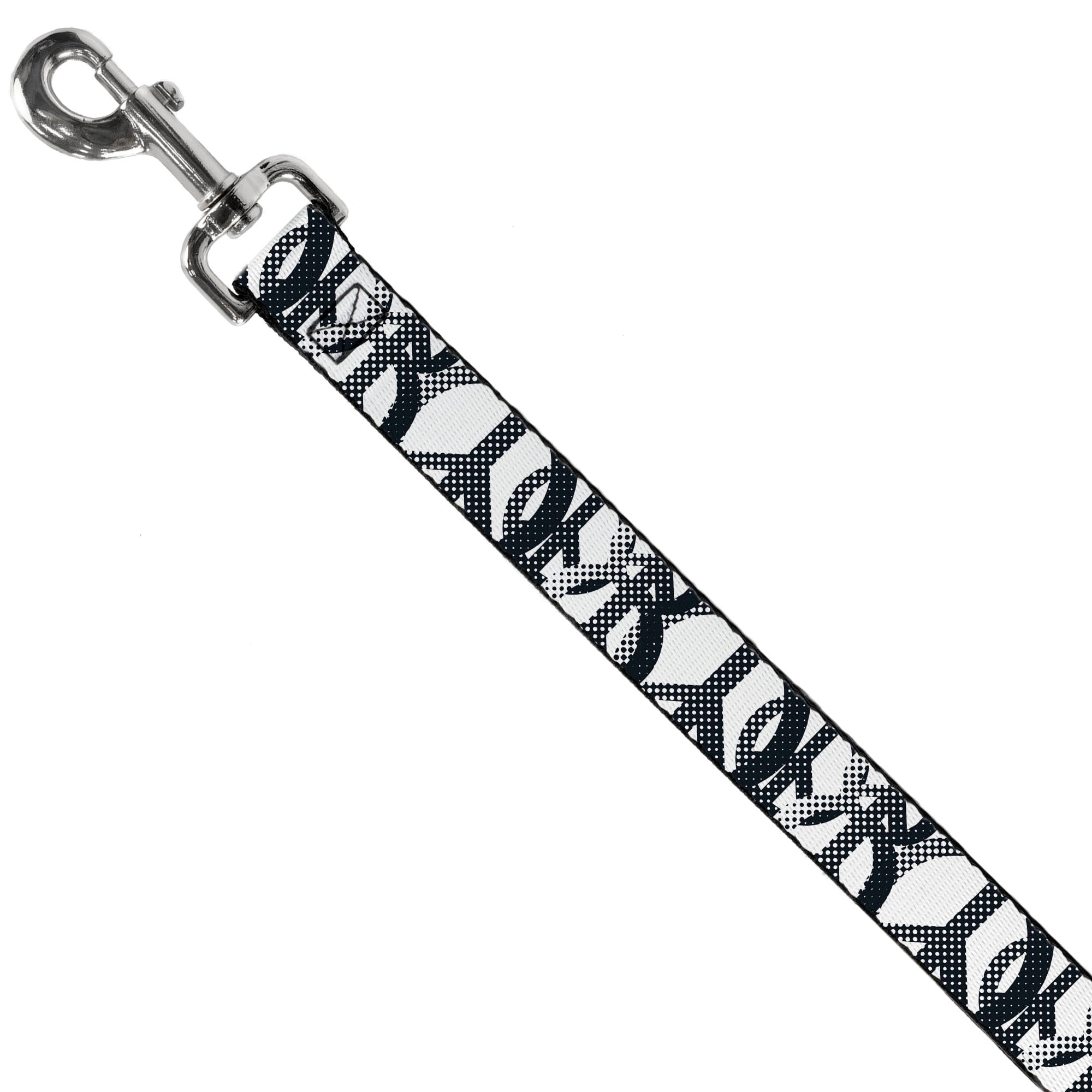 Dog Leash - Peace Dots White/Black