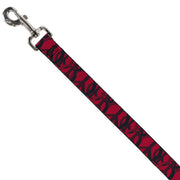 Dog Leash - Peace Dots Black/Fuchsia