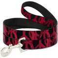 Load image into Gallery viewer, Dog Leash - Peace Dots Black/Fuchsia
