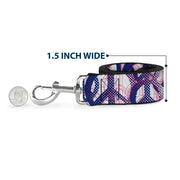 Dog Leash - Peace Mixed White/Blue/Pink