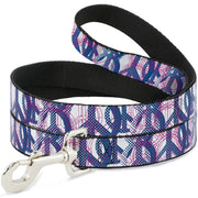 Dog Leash - Peace Mixed White/Blue/Pink