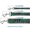 Load image into Gallery viewer, Dog Leash - Plaid Curls White/Black/Gray/Green
