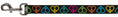 Load image into Gallery viewer, Dog Leash - Peace Hearts Repeat Black/Neon
