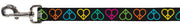 Dog Leash - Peace Hearts Repeat Black/Neon